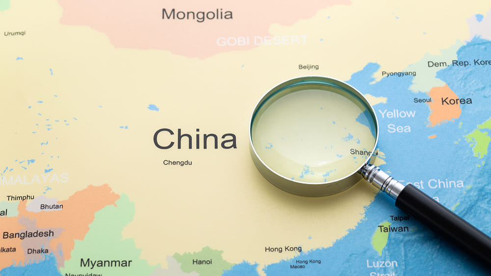 中国の地図の写真