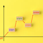 ステップを表していイメージイラスト