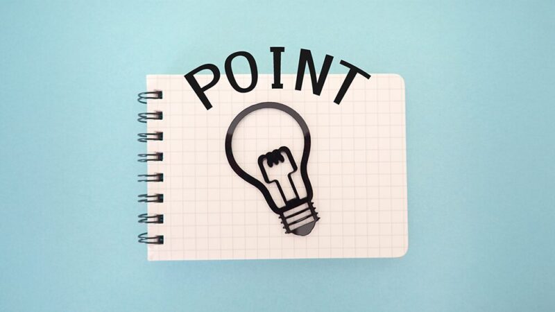 電球とPOINTと書いたイラストの写真