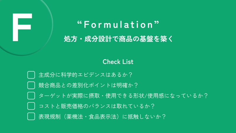 処方・成分で基礎を築くためのチェックリストの写真