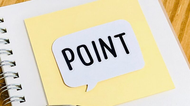POINTと書いた紙の写真