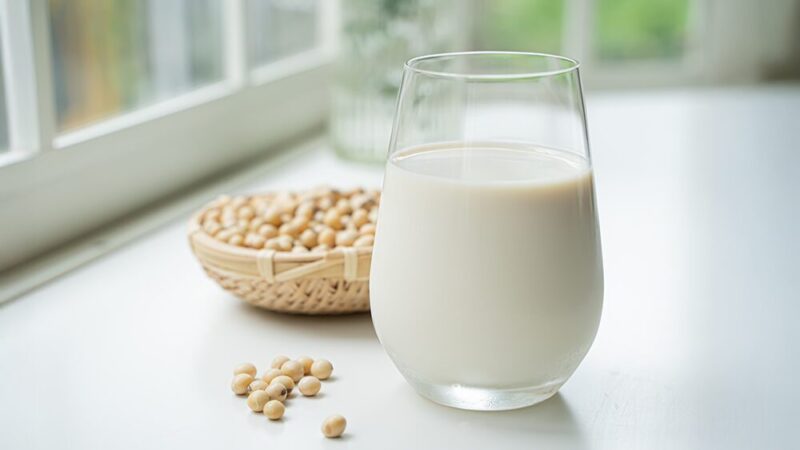 大豆とドリンクの写真