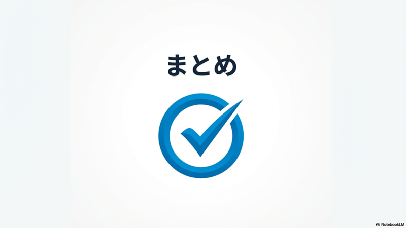 「まとめ」の文字とチェックボックスの写真