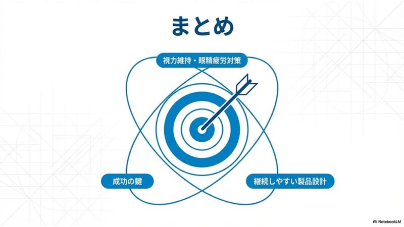 「まとめ」の文字と的の写真